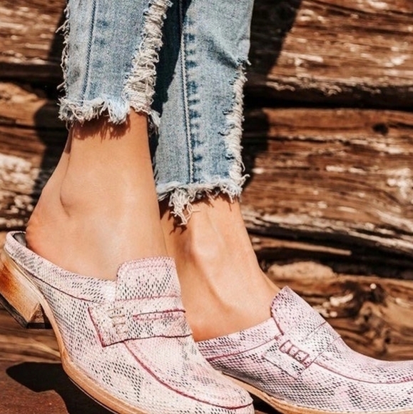 Freebird by Steven Shoes - Freebird Monalisa Pink Snake Slide-On Loafers